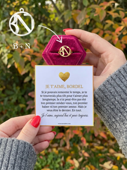Je t'aime, bordel - Bague Monogramme