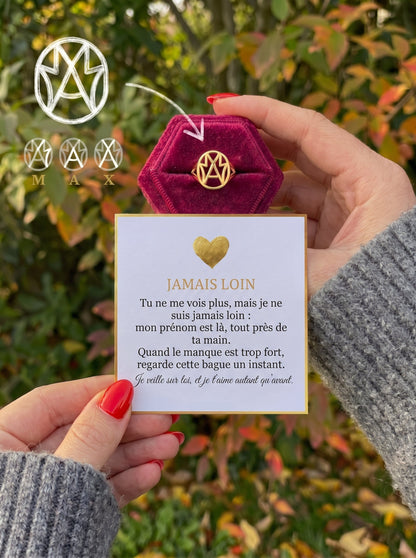 Jamais Loin - Bague Monogramme
