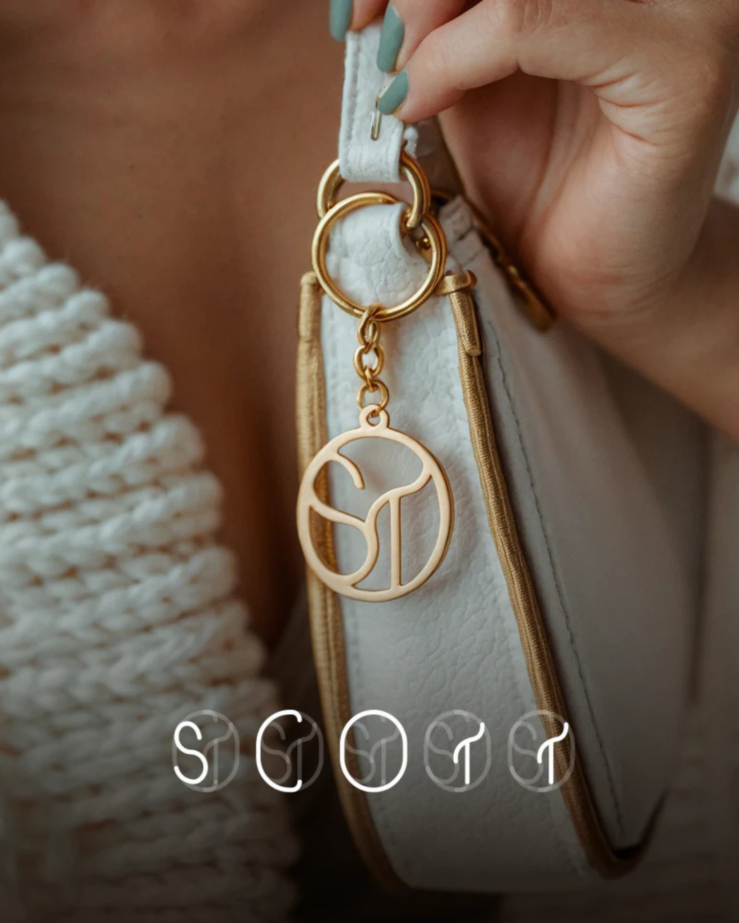 Porte-clés monogramme sur mesure