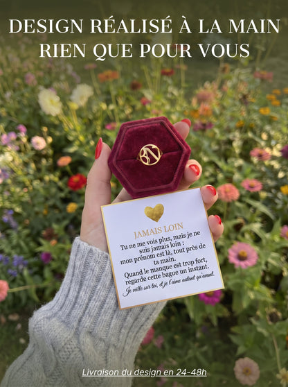 Jamais Loin - Bague Monogramme