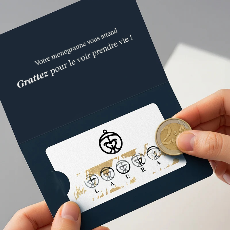 Carte surprise à gratter - gardez le suspense jusqu’au bout