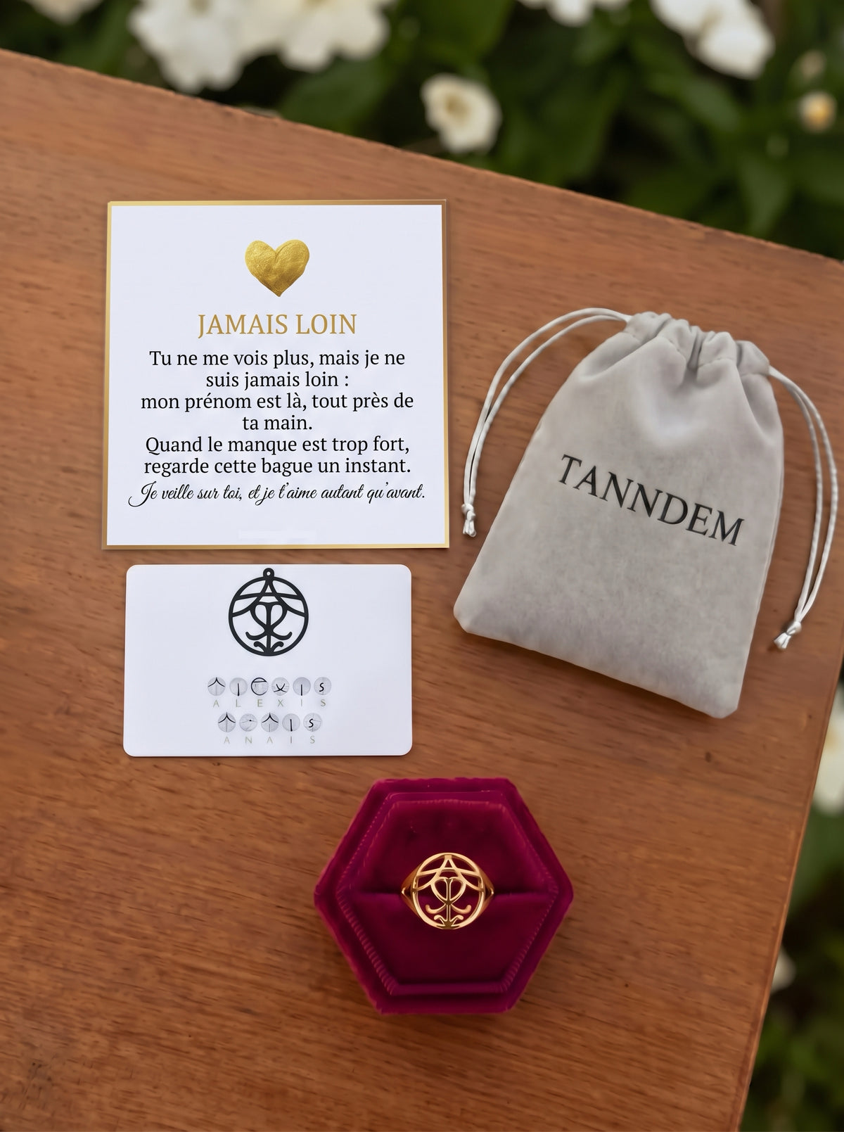 Jamais Loin - Bague Monogramme