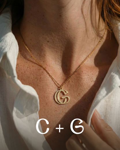 Collier Initiales Entrelacées – Chaque initiale, une histoire
