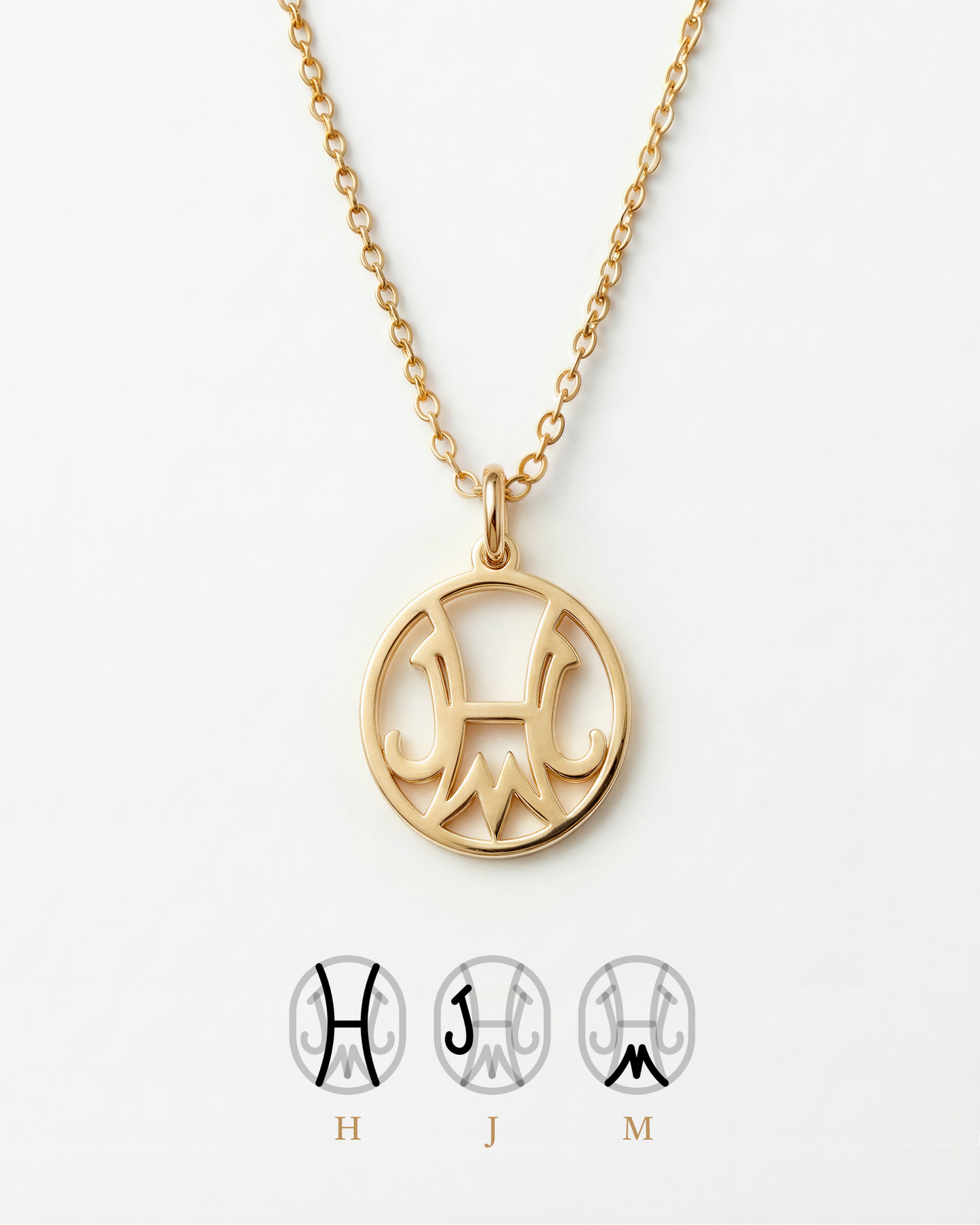 Collier Initiales Famille - Un lien éternel