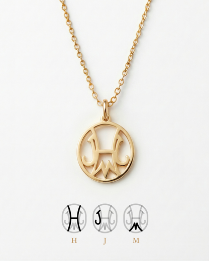 Collier Initiales Famille - Un lien éternel