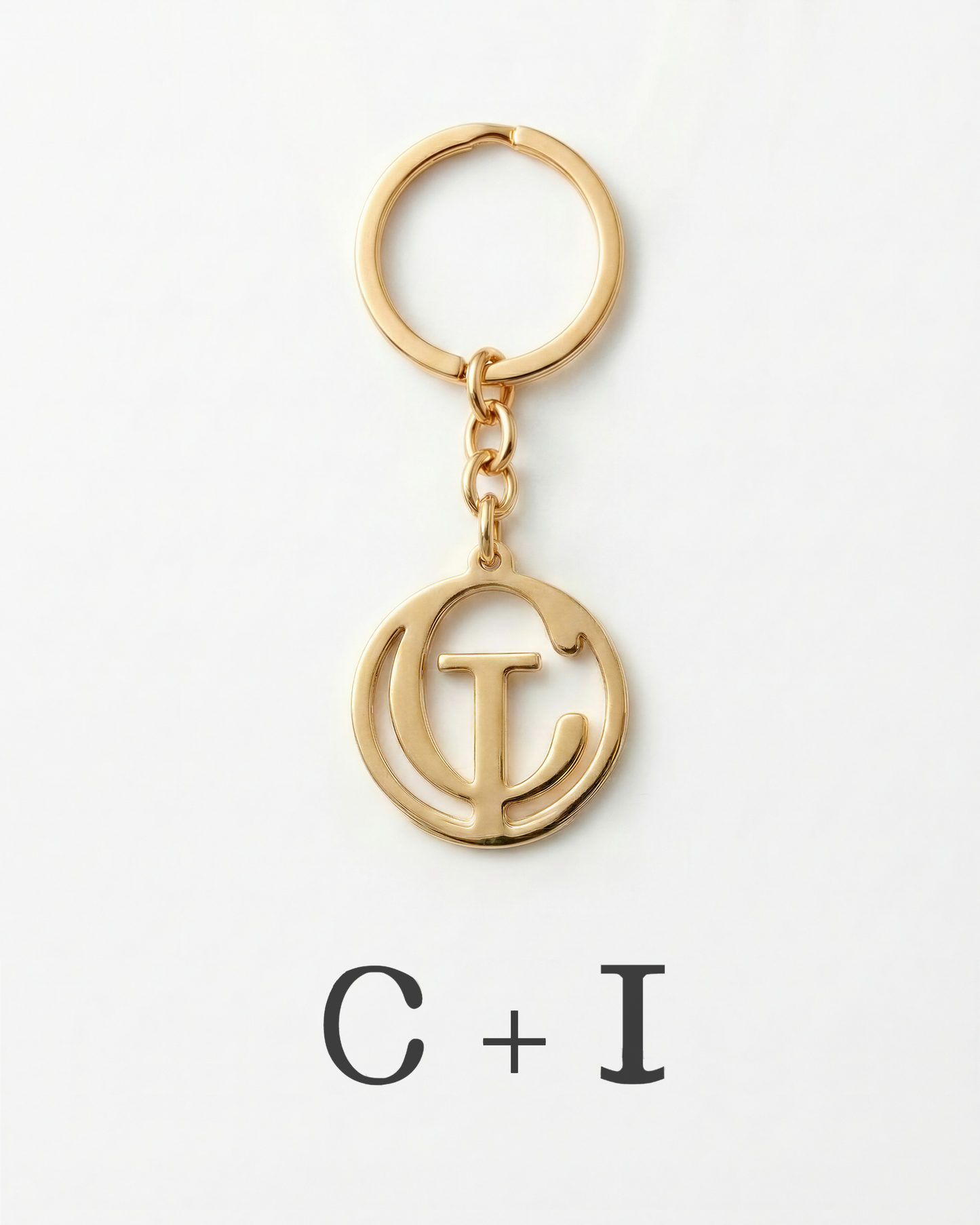 Schlüsselanhänger mit verschlungenen Initialen
