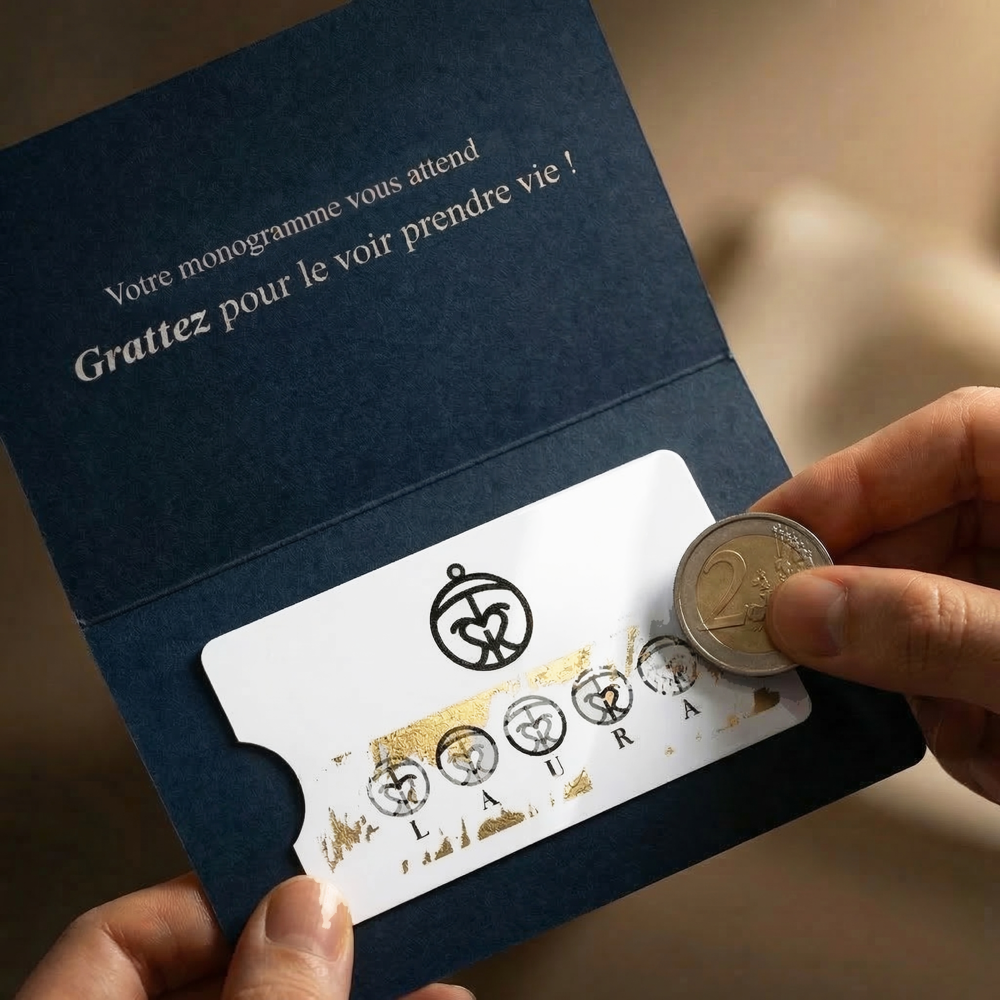 Carte surprise à gratter - gardez le suspense jusqu’au bout